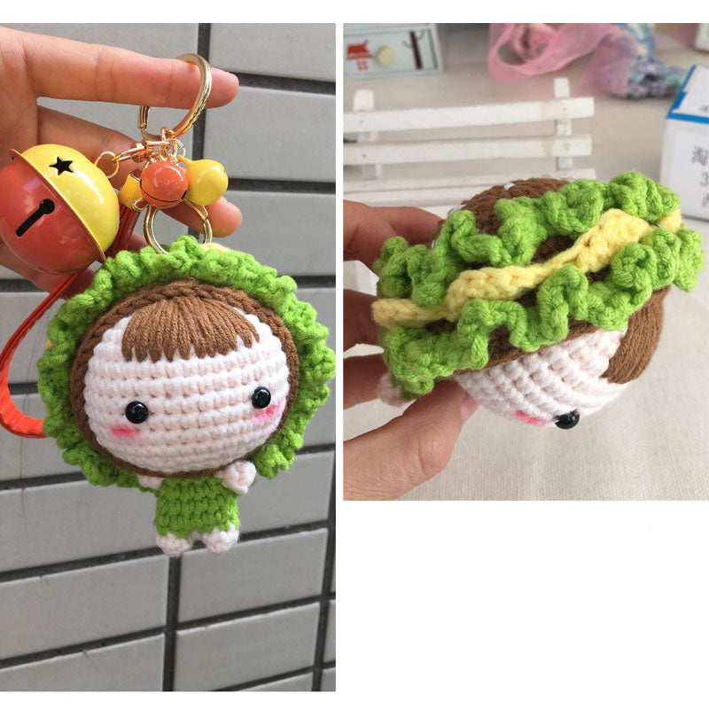 Crochet Doll Keychain Kit with Video Tutorial | DIY Craft Crochet Craft Kit Oasis Select 1 Style