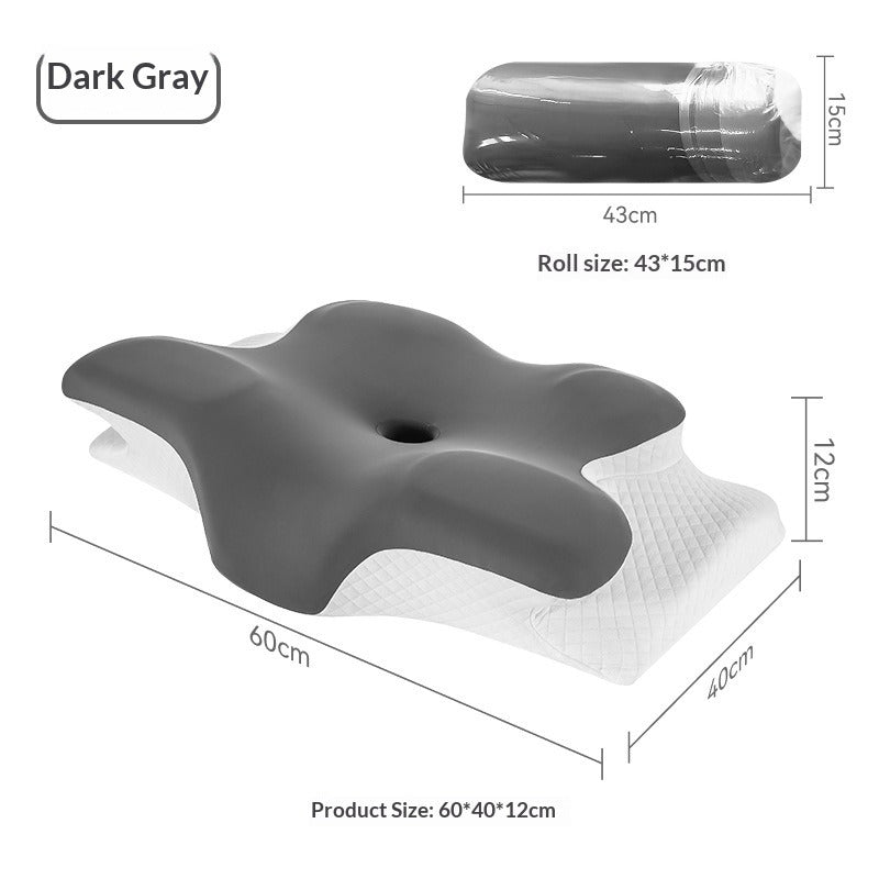 Slow Rebound Memory Foam Pillow – Ergonomic Cervical Support Memory Foam Pillow Oasis Select Dark Gray 60X40X12cm