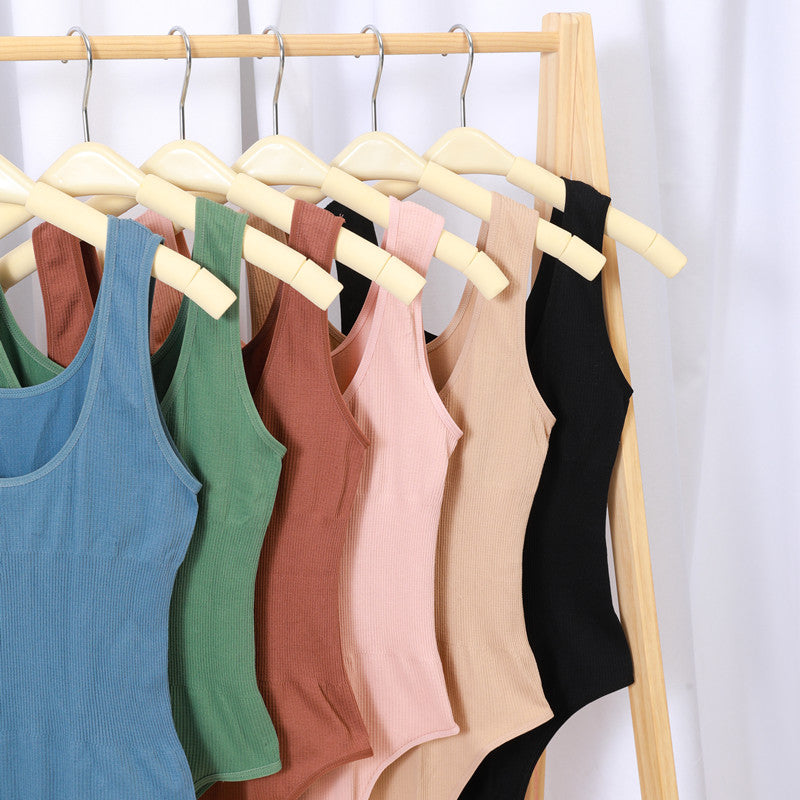 Women's Tummy Control Fitted Pants & U-Back Tank Top Women's Clothing Set Oasis Select