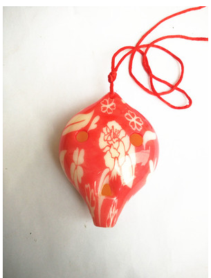 6-Hole Alto Ocarina | Eco-Friendly Resin, Multiple Designs Alto Ocarina Oasis Select Red papercut 6