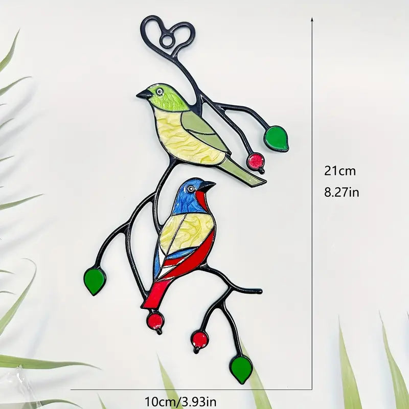 Colorful Metal Bird Pendant Ornament | Home Decor Gift Decorative Bird Ornament Oasis Select