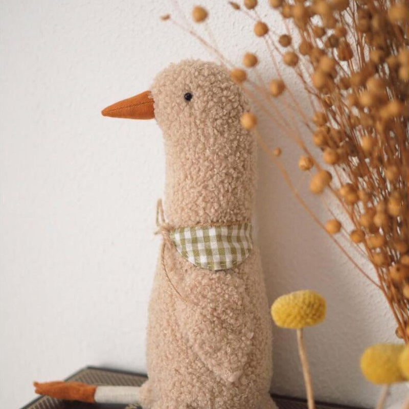 Curly Chicken Stuffed Doll with Scarf | Baby Photo Prop Stuffed Plush Doll Oasis Select