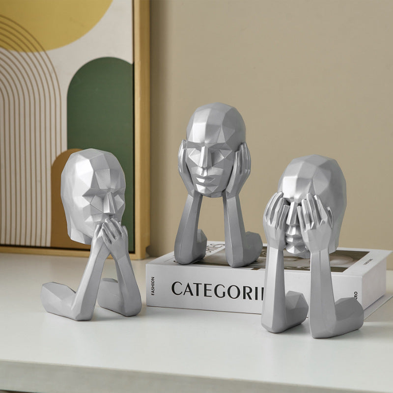 Abstract Art Figurine – Modern Geometric Home & Office Decor Decorative Figurine Oasis Select