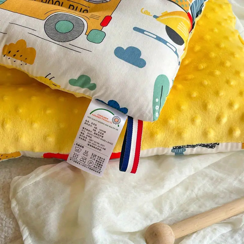 Kids Cartoon Pattern Pillow – Soft Cotton, Ages 3–6 Kids Decorative Pillow Oasis Select