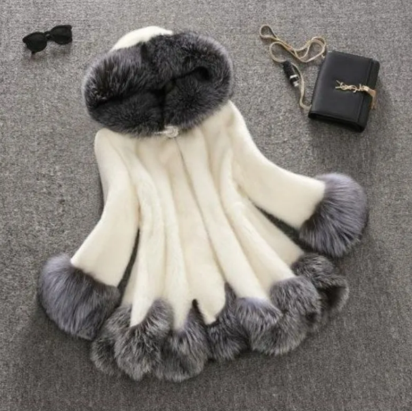 Faux Mink Fur Coat – Luxurious Cruelty-Free Winter Jacket Faux Fur Coat Oasis Select White 6XL