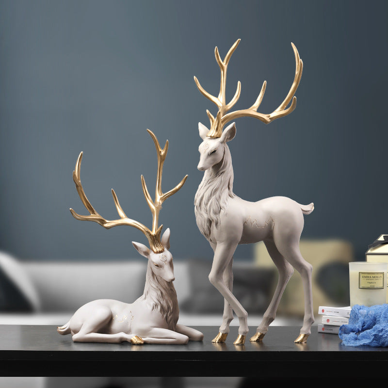 Elegant Resin Deer Figurine | Luxury Home Decor & Gift Decorative Figurine Oasis Select