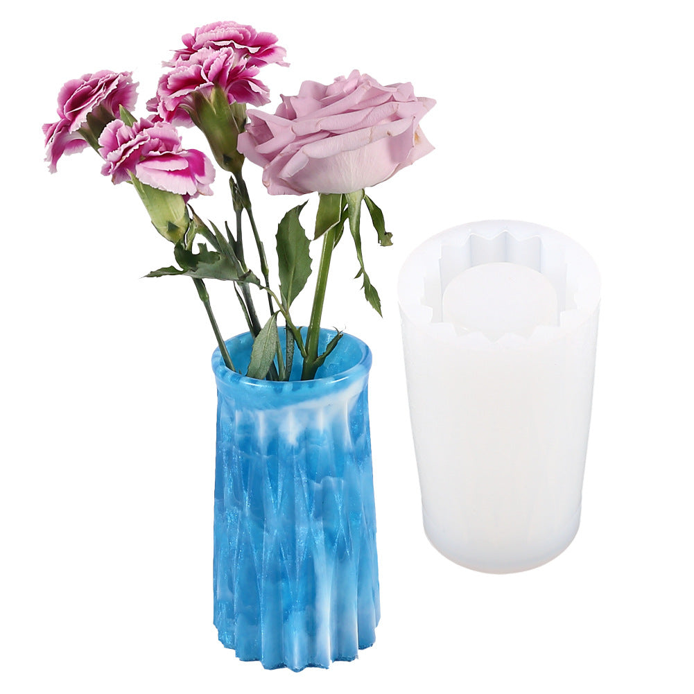 Round Rhombus Crystal Epoxy Silicone Mold for DIY Vases Silicone Resin Mold Oasis Select