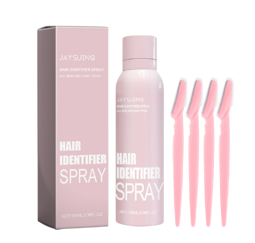 Facial Hair Removal Spray + 4 Eyebrow Trimmers – 100ml Kit Hair Removal Spray Oasis Select Tan