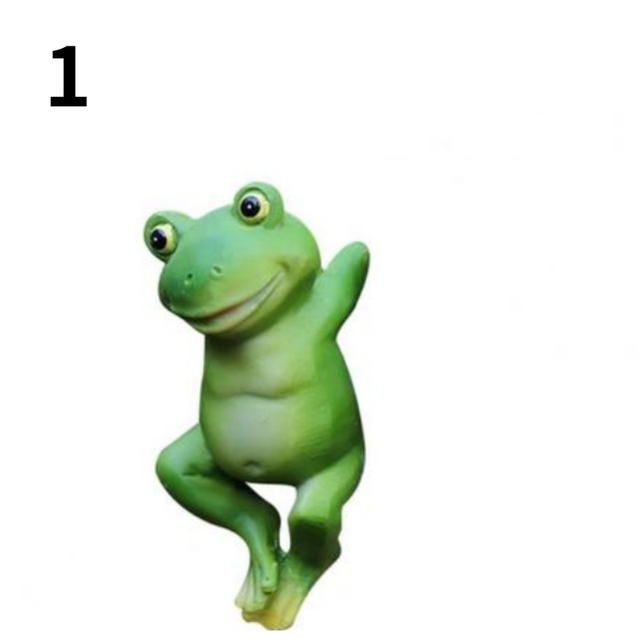 Resin Frog & Rabbit Garden Ornaments | Flower Pot Decor Garden Ornament Oasis Select Frog One