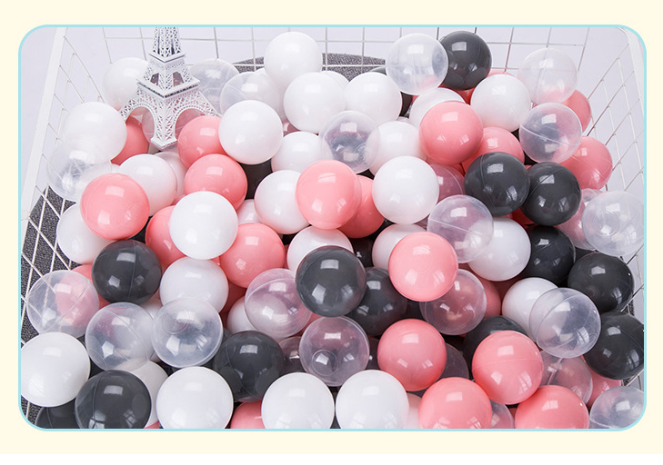 Macaron Color Ball Pit Balls – 100 Eco-Friendly 7cm Play Balls Ball Pit Balls Oasis Select Pink white gray Transparent 100pcs