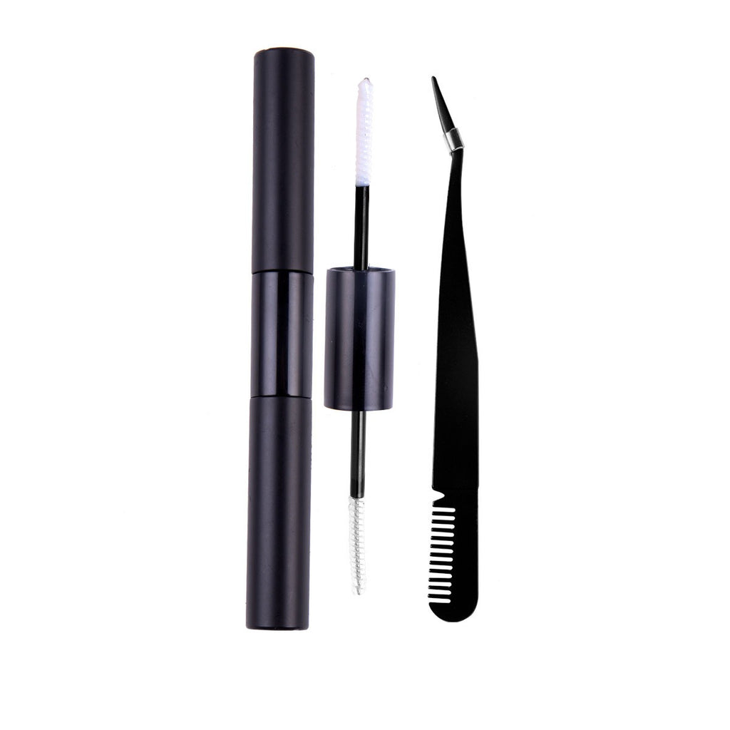 Segmented Fishtail False Eyelashes DIY Lash Kit | Oasis Select False Eyelash Kit Oasis Select Black Double-headed Glue Black Tweezers Style12