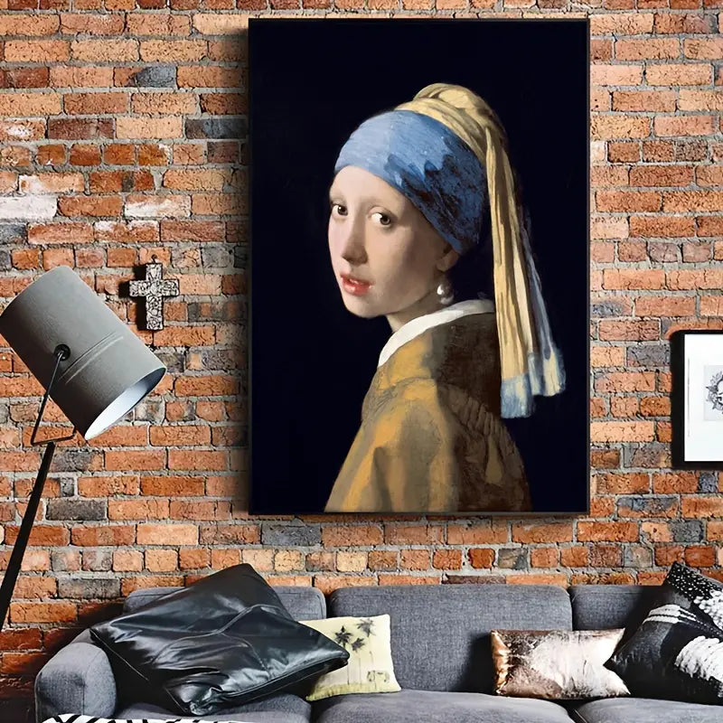 Girl With a Pearl Earring Silk Wall Art – Unframed 50x70cm Silk Wall Art Print Oasis Select