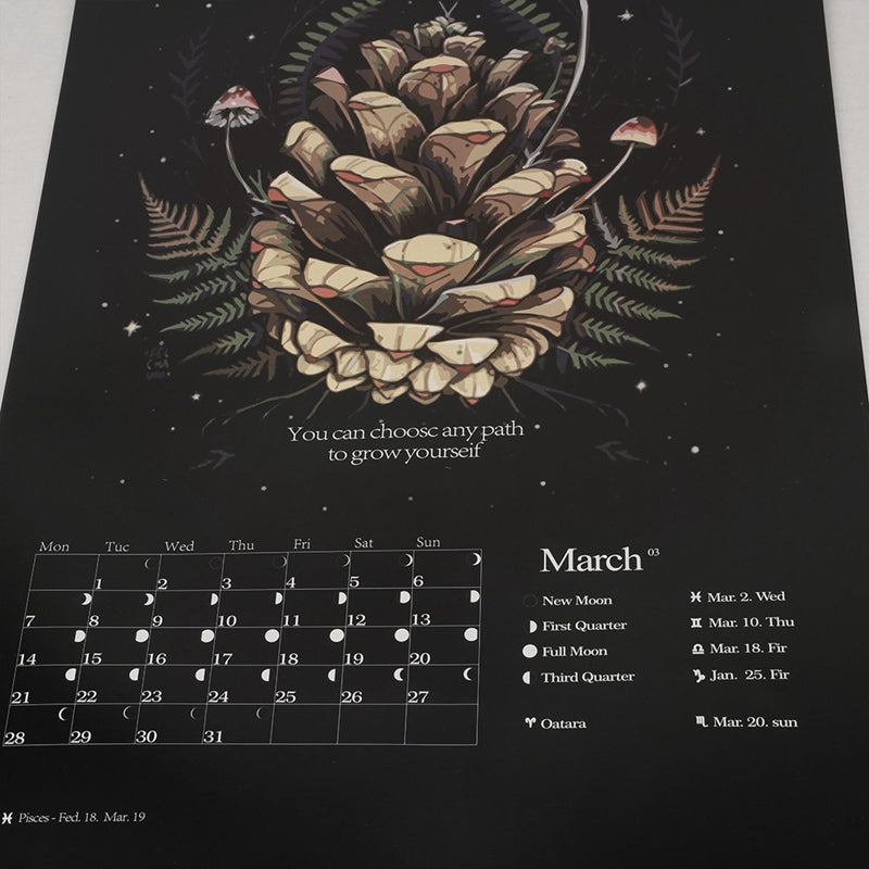 Dark Forest Lunar Animal Calendar – Illustrated Wall Calendar Illustrated Wall Calendar Oasis Select