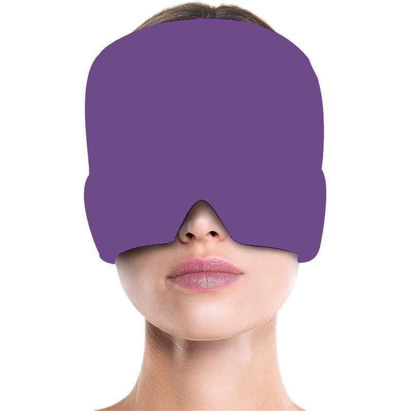 Cooling Gel Eye & Head Mask – Reusable Cold Compress Cooling Gel Mask Oasis Select Purple Single Layer 325g