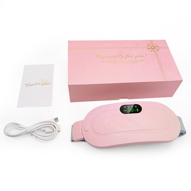 Smart Heating Pad Belt – Warmth & Vibration Massage | USB Heating Massage Belt Oasis Select Pink Gift Box