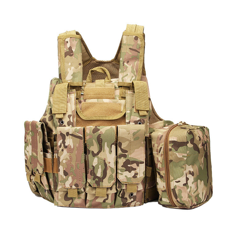 Tactical Camouflage Vest | Multi-Pocket Outdoor Paintball Gear Tactical Vest Oasis Select CP camouflage