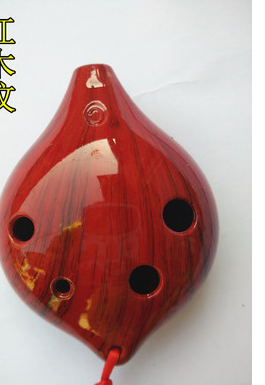 6-Hole Alto Ocarina | Eco-Friendly Resin, Multiple Designs Alto Ocarina Oasis Select Red wood grain 6