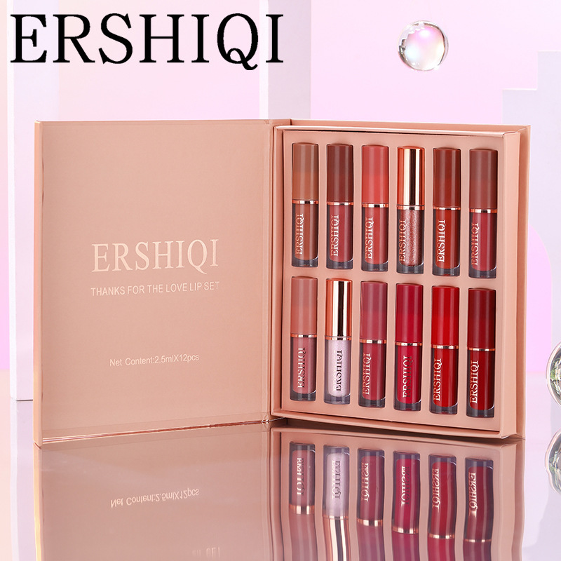 12-Piece Velvet Matte Moisturizing Lipstick Gift Set Lipstick Gift Set Oasis Select