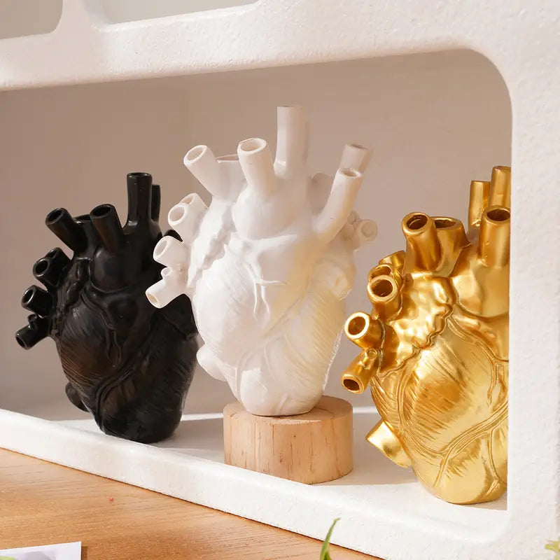 Heart-Shaped Resin Vase for Dried Flowers & Home Decor Decorative Resin Vase Oasis Select