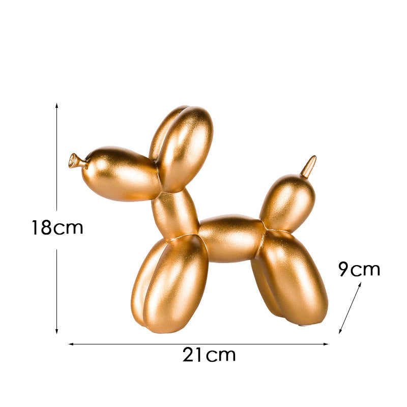 Colorful Balloon Dog Figurine | European Water Transfer Art Decor Decorative Figurine Oasis Select Gold