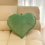 Leaf Shaped Decorative Pillow – Light Green & Coral Red Decorative Throw Pillow Oasis Select Light Green