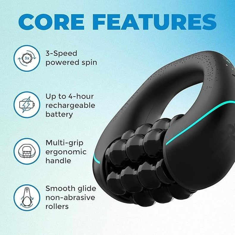 Mini Rolling Percussive Massager – 3-Speed Rechargeable Percussive Massager Oasis Select