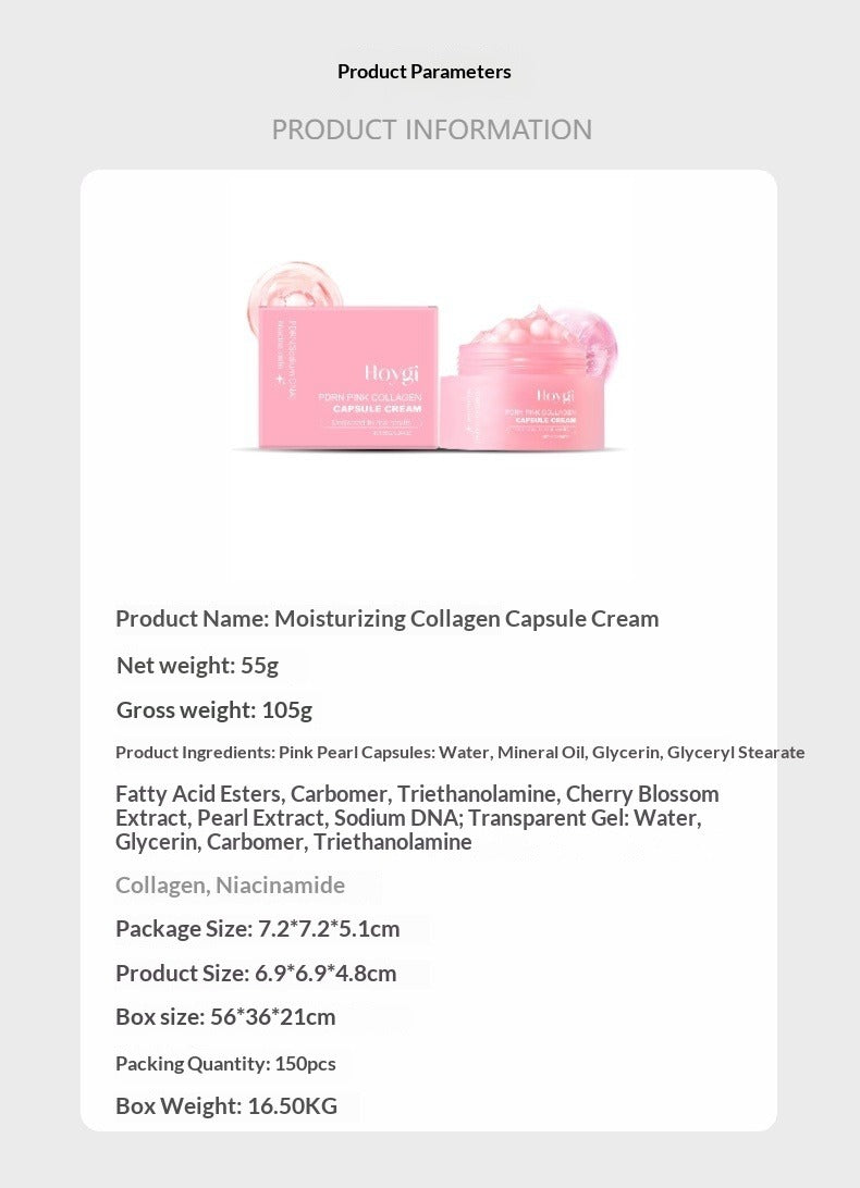 Collagen Capsule Cream 55g – Cherry Blossom & Pearl Extract Collagen Face Cream Oasis Select