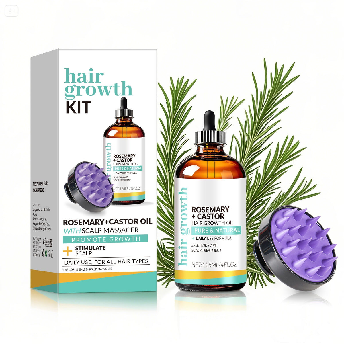 Lavender Hair Growth Oil Treatment – Moisturizing, Anti-Frizz Hair Treatment Oil Oasis Select