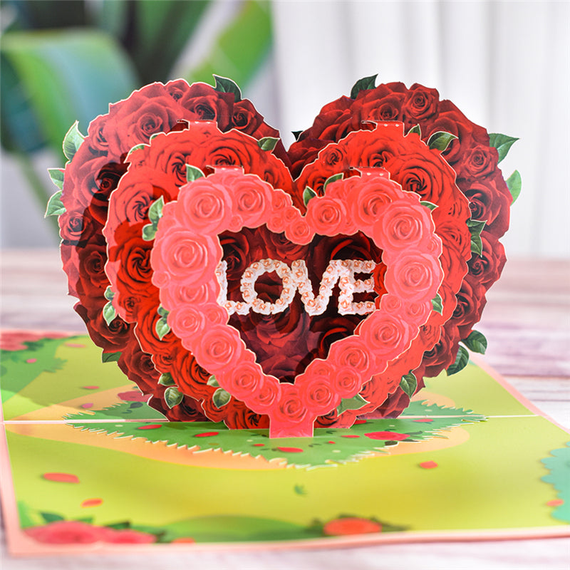 3D Pop-Up Love Card for Valentine's Day & Anniversary Pop-Up Greeting Card Oasis Select