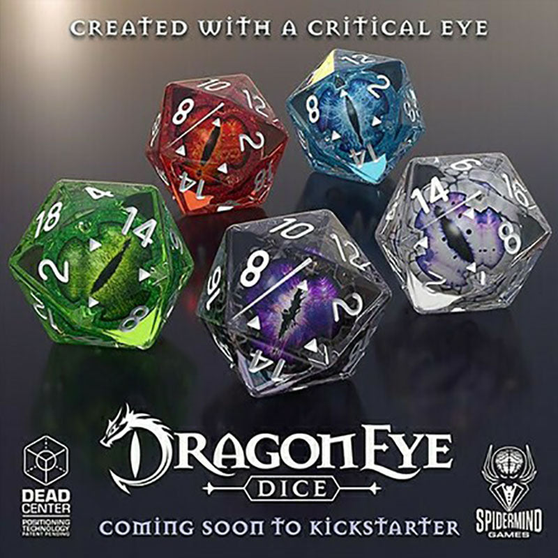 Dragon Eye Crystal Resin Dice Set | Colorful Polyhedral D20 Polyhedral Dice Set Oasis Select