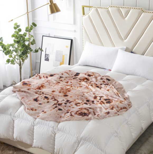 Milk Velvet Burrito Blanket – Soft Cozy Wrap | 3 Sizes Novelty Throw Blanket Oasis Select