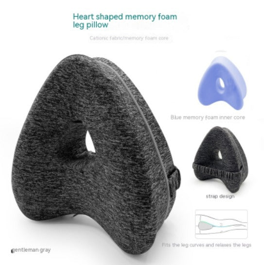 Heart-Shaped Memory Foam Leg Pillow | Better Sleep Support Memory Foam Leg Pillow Oasis Select Heartshaped gray 25x23x13cm