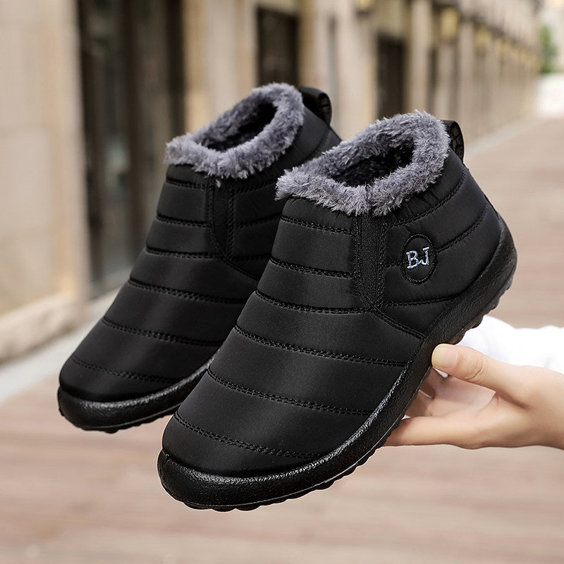 Waterproof Men's Winter Snow Boots – Fleece-Lined Big Size Winter Snow Boots Oasis Select