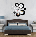 DIY 3D Acrylic Mirror Wall Clock – Modern European Style Decorative Wall Clock Oasis Select Black