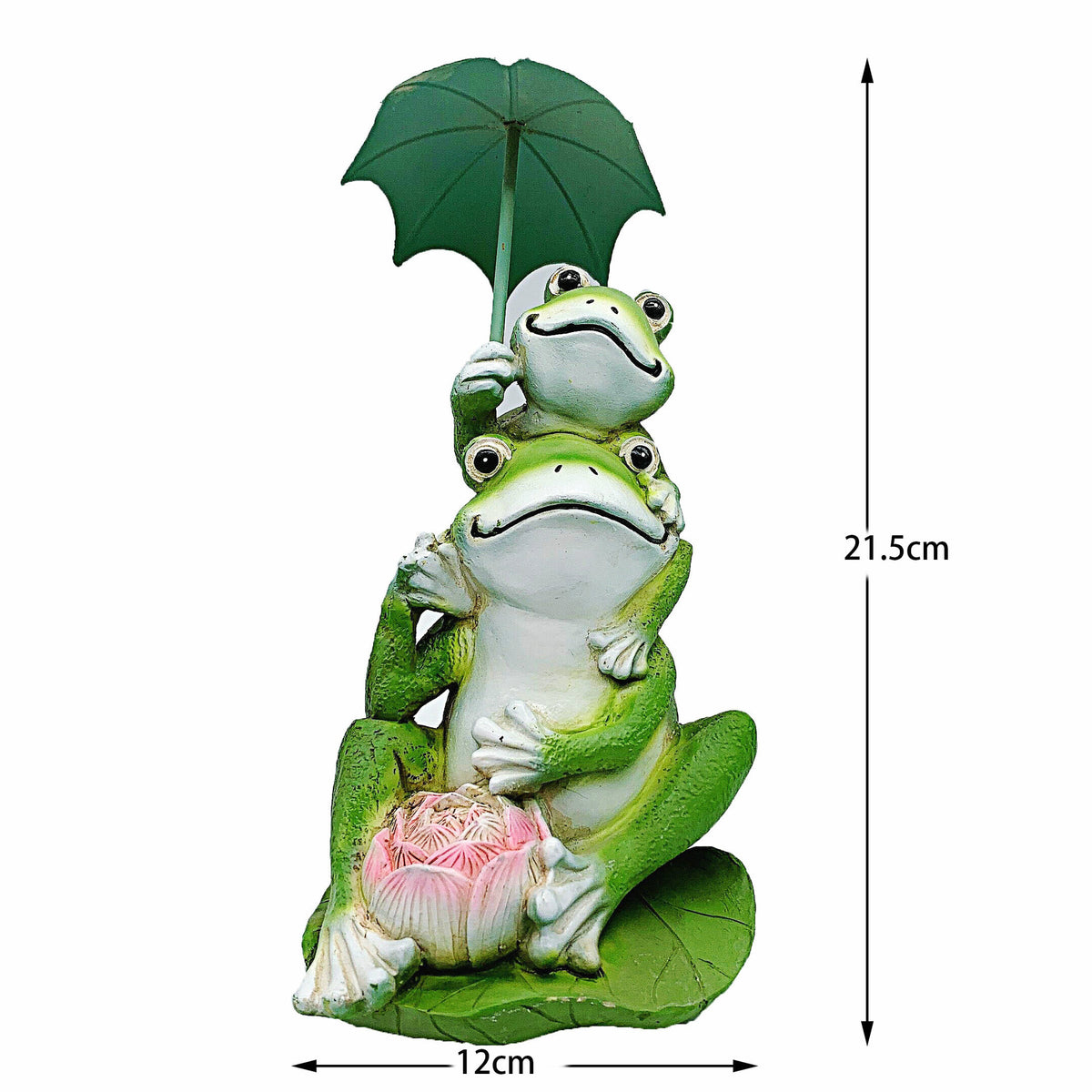 Frog Resin Garden Statue – With or Without Umbrella Garden Resin Statue Oasis Select
