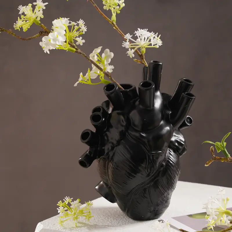 Heart-Shaped Resin Vase for Dried Flowers & Home Decor Decorative Resin Vase Oasis Select