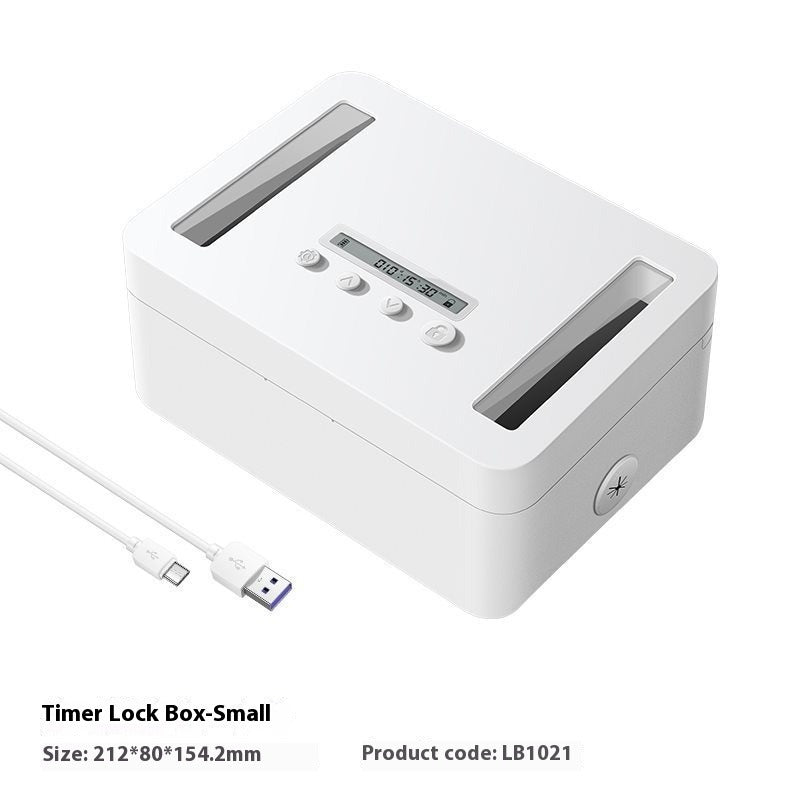 Mobile Phone Time Lock Control Box – Screen Time Management Phone Lock Box Oasis Select White White Small Size