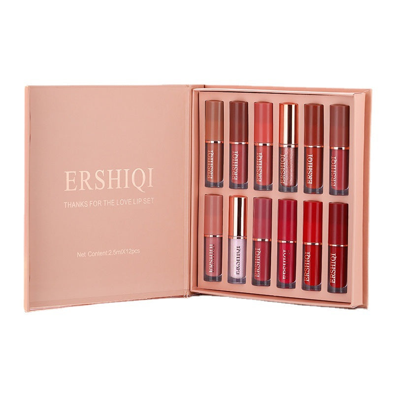 12-Piece Velvet Matte Moisturizing Lipstick Gift Set Lipstick Gift Set Oasis Select
