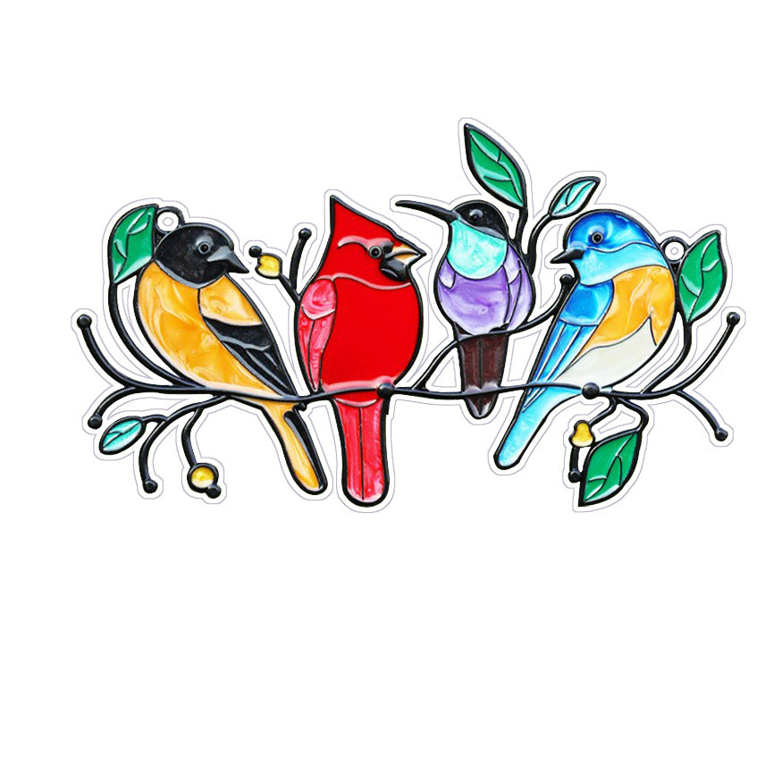 Alloy Double-Sided Oil Drip Bird Hanging Wall Decoration Hanging Wall Decoration Oasis Select