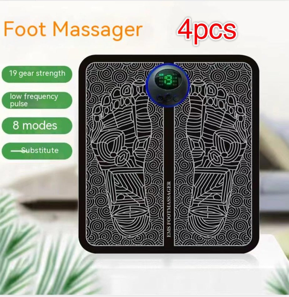EMS Foot Massager Pad – 8 Modes, 19 Levels, USB Rechargeable EMS Foot Massager Oasis Select