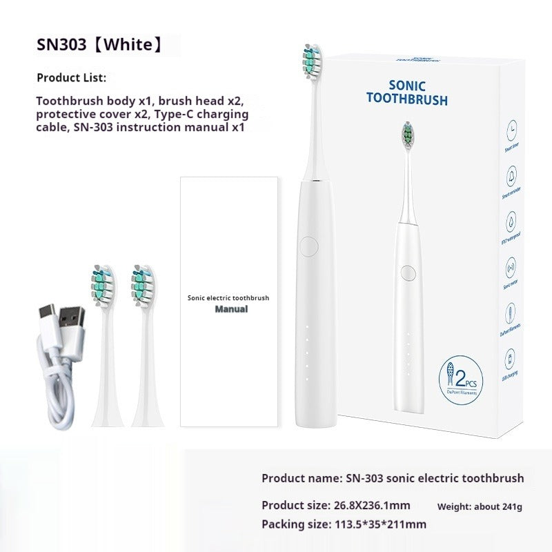 Smart Electric Toothbrush – IPX7 Waterproof, USB, 5 Modes Electric Toothbrush Oasis Select