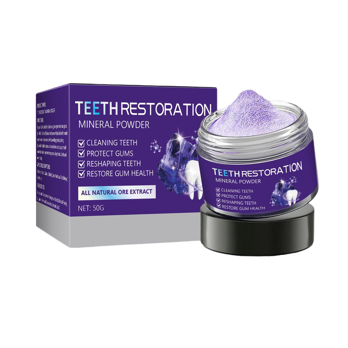 Mint Teeth Whitening Cleaning Powder 50g | Oasis Select Teeth Whitening Powder Oasis Select Mint 50g
