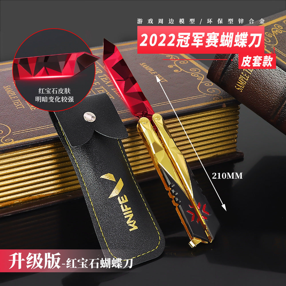 Valorant Champions 2022 Butterfly Knife Collectible Model Gaming Collectible Model Oasis Select Championship Butterfly Knife 2022 Edition (Upgraded Edition) / -Varolante