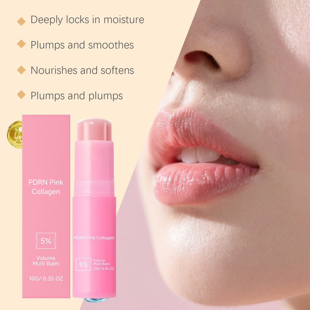 PDRN Pink Collagen Cream Stick – Nourishing Lip Balm 10g Collagen Lip Balm Oasis Select