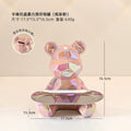 Colorful Electroplated Bear Decor Tray & Piggy Bank | Ceramic Decorative Bear Tray Oasis Select Hand holding tray violent bear piggy bank [colorful powder]]