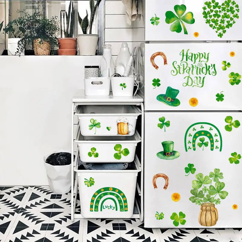 St. Patrick's Day Window Stickers – Set of 9 | 20x30cm Holiday Window Stickers Oasis Select