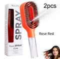 2-in-1 Spray Comb Hairbrush with Scalp Massage & Mist Bottle Spray Comb Hairbrush Oasis Select Rose Red 2PCS