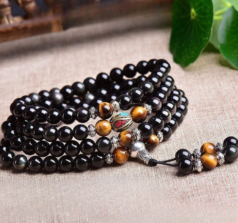 Black Agate Couple & Prayer Bead Bracelet | Oasis Select Beaded Bracelet Set Oasis Select