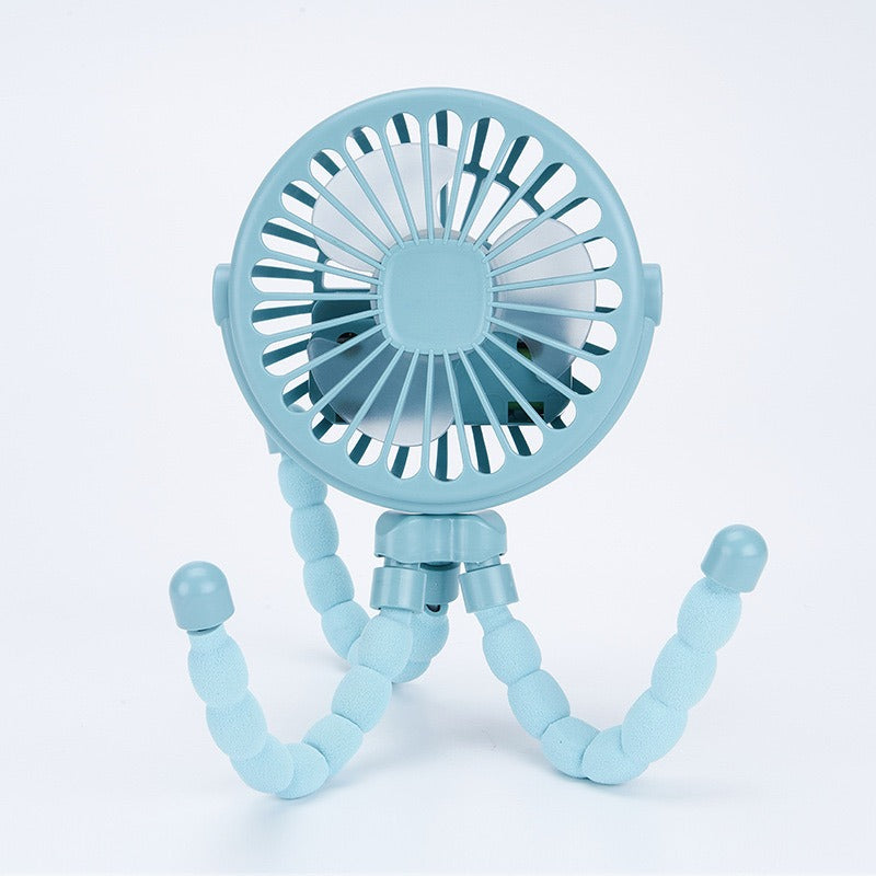 Portable USB Mini Octopus Fan with Light & Flexible Tripod Portable USB Fan Oasis Select Blue N/A