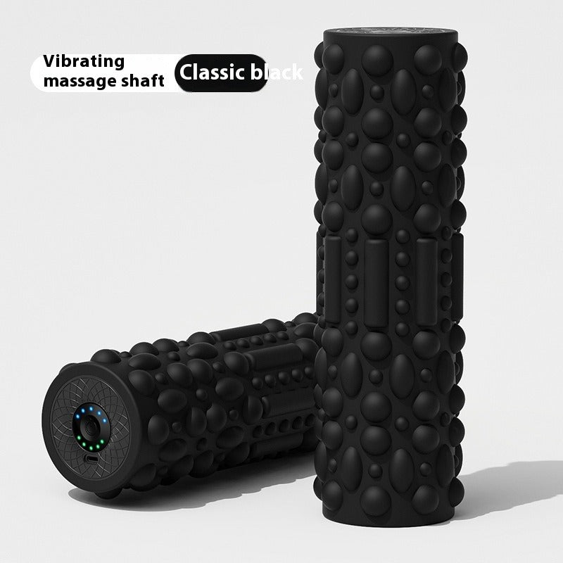 Electric Vibrating Foam Roller – Rechargeable Massage Tool Vibrating Foam Roller Oasis Select Black Chinese